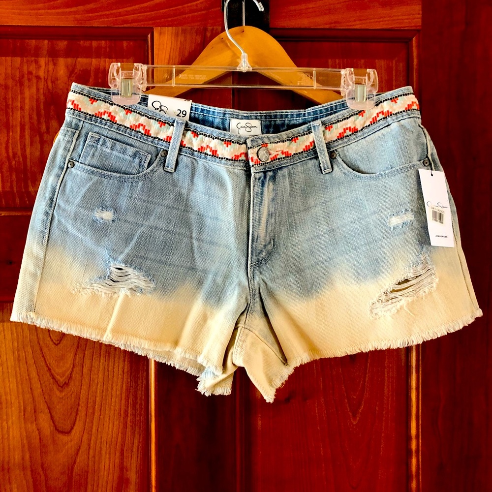 Denim short shorts
